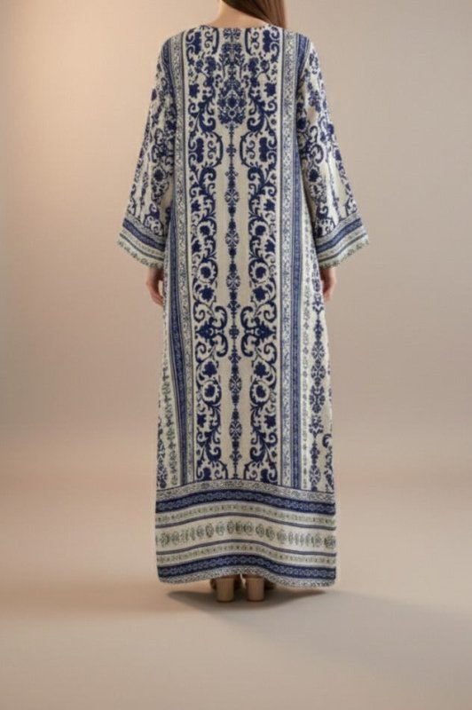 ๐ Azure Heritage Kaftan