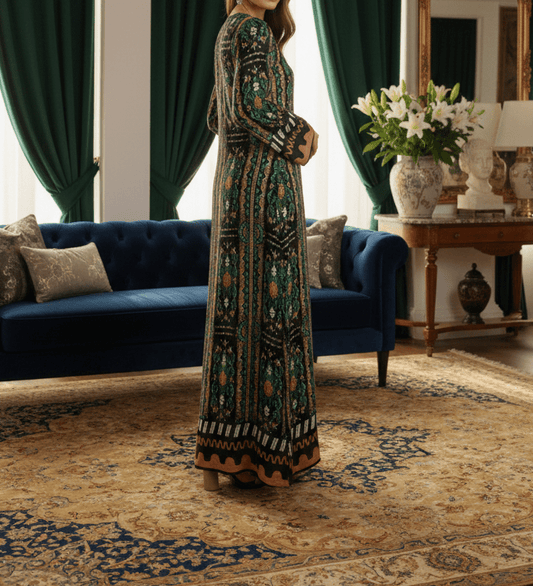 🌿 Emerald Heirloom Kaftan