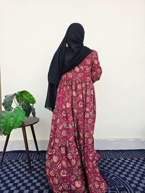 Kashmiri Crimson Tunics Dress