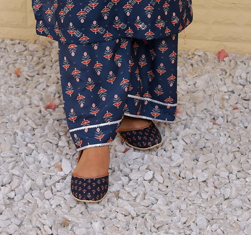 Navy Elegance UnStitched X KHUSSA (COMBO SET)