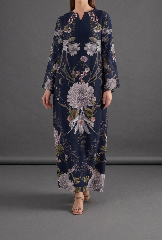 Noor-e-Midnight Bloom Kaftan