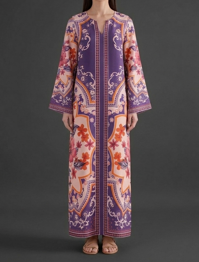 Noor-e-Amethyst Bloom Kaftan