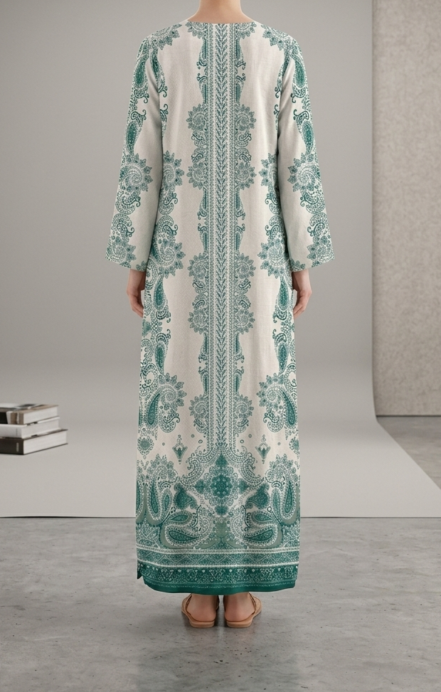 Emerald Ivory Kaftan