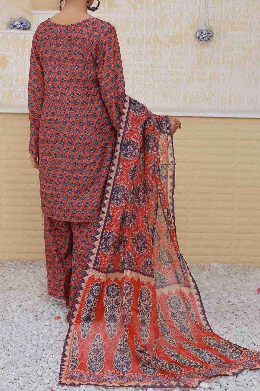 Ajrak Flame (Farshi Shalwar) Stitched X KHUSSA (COMBO SET)
