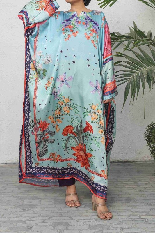 Aqua Bloom Kaftan 🌸