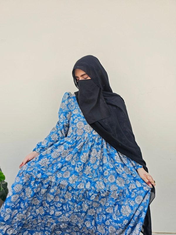 Azure Bloom – Maxi Tunics Dress