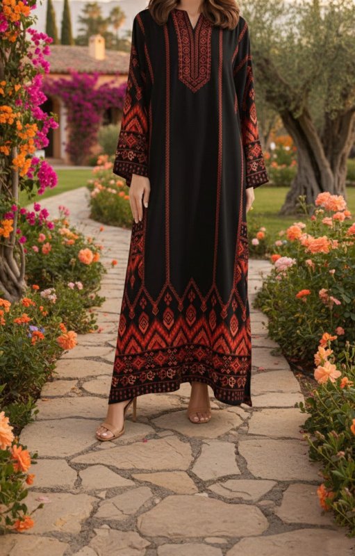 Black Flame kaftan