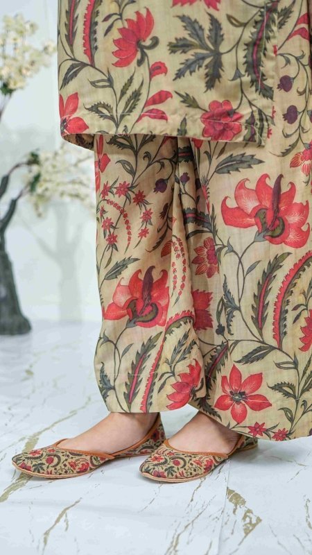 Crimson Bloom Stitched X KHUSSA (COMBO SET)