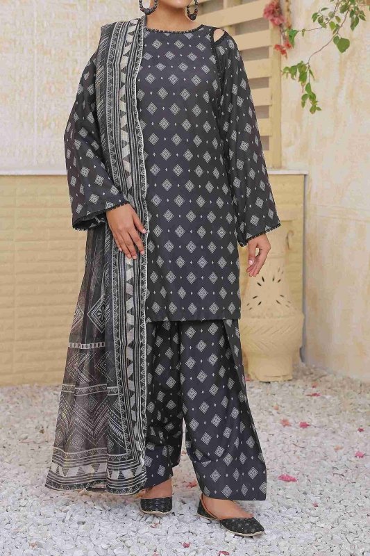 Graphite Glow (Farsh Shalwar) Stitched X KHUSSA (COMBO SET)