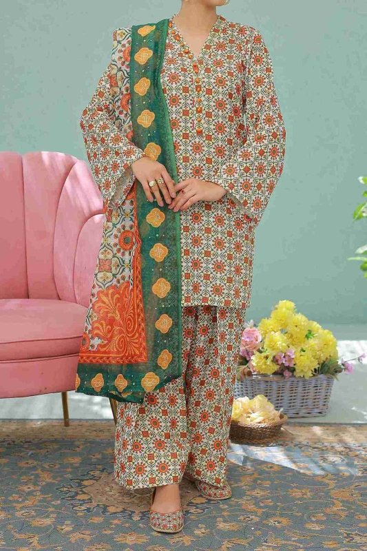 Ivory Garden (Farsh Shalwar) Stitched X KHUSSA (COMBO SET)