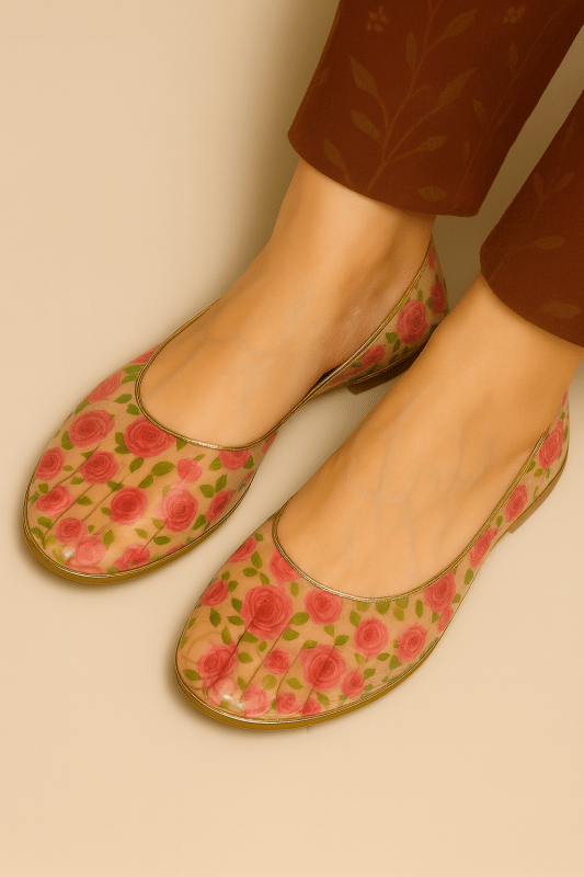 Rosette Garden Transparent Pumps