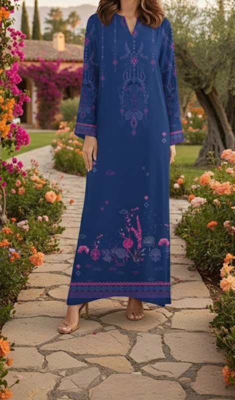 Sapphire Garden kaftan