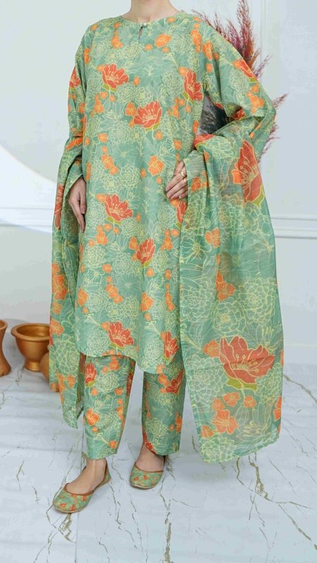 Verdant Bloom Unstitched X Khussa (Combo Set)